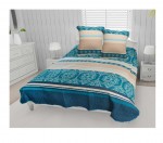 Couvre lit microfibre + taies annablue