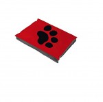 Coussin pour chien 60 x 45 cm rouge