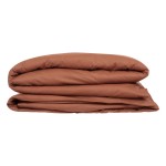 Housse de couette 140 x 200 cm uni couleur moderne Terracotta