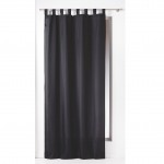 1 Rideau � passants uni Modele Essentiel Noir 140 x 260 cm