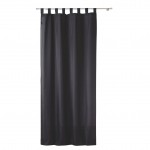 1 Rideau � passants uni Modele Essentiel Noir 140 x 260 cm