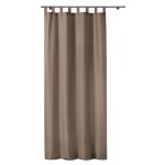 Rideau a passants Polyester uni Punchy Noisette 140 x 260 cm
