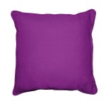Coussin Passepoil Uni Panama Prune 60 x 60 cm