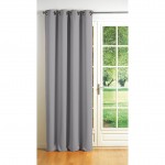 Rideau  oeillets carres occultant uni Cocoon Gris Clair 140 x 260 cm