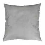 Housse de coussin Sequins Chic Strass Gris 40 x 40 cm