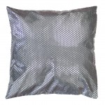 Housse de Coussin polyester Encart Collection Suede Argent C1060