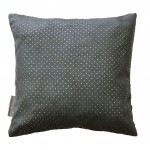 Housse de Coussin polyester Encart Suede Argent C1060 Anthracite 40 x 40 cm