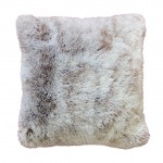 Coussin fourrure - sherpa - flanelle