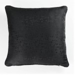 Coussin Passepoil Adamo Jacquard Noir 60 x 60 cm