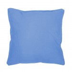 Coussin Passepoil Uni Panama Bleu Azur 60 x 60 cm