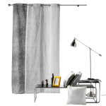 Rideau � oeillets 140 x 240 cm Textilio Gris