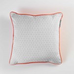 Coussin Passepoil coton Galactic Gris 40 x 40 cm