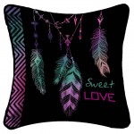 Housse de Coussin + Zipp Lucky plumes
