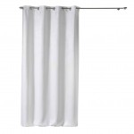 Rideau occultant effet velours Motif feuilles tropicales 140x240cm blanc