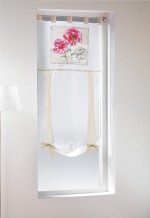 Un store droit  passant - rideau voile imprime lilio 60 x 150 cm