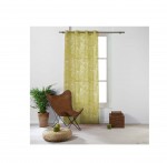 Panneau a oeillets Voilage Eucalys Jaune 140 x 240 cm