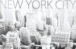 Set de table transparent motif New York City Broadway 28 x 44 cm