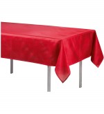 Nappe en polyester Schantung applique scintille rouge 140 x 300 cm