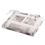 Coussin galette de chaise assise 43 x 37 x 5 cm clarte blanc