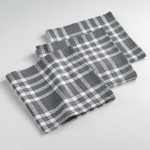 3 Serviettes de table tisse traditio anthracite 45 x 45 cm