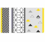 Set de table 28 x 44 cm opaque yellow mix blanc