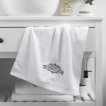 Serviette de toilette 50 x 90 cm Vintage Blanc
