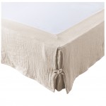 Cache sommier gaze de coton Gaia 180 x 200 cm beige