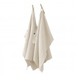 Lot de 2 essuie-mains Gaze de coton 50 x 70 cm beige