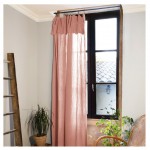Rideau ajustable + 8 anneaux pince Gaze de coton 140 x 300 cm Rose