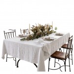 Nappe rectangle en gaze de coton 150 x 250 cm Gaia blanc