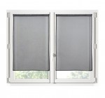 Paire de Rideaux Voile brise bise anthracite 60 x 90 cm