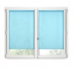 Paire de Rideaux Voile brise bise celadon 60 x 90 cm