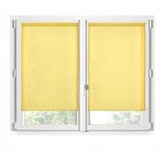 Paire de Rideaux Voile brise bise jaune  60 x 90 cm