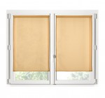 Paire de Rideaux Voile brise bise moutarde 60 x 90 cm