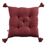 Coussin de chaise Assise matelasse 40 x 40 cm Gaia Rouge