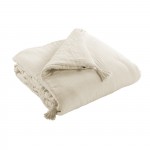 Bout de lit gaze de coton 90 x 200 cm Gaia beige