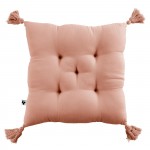 Coussin de chaise Assise matelasse 40 x 40 cm Gaia rose peche