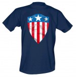 CAPTAIN AMERICA T-Shirt Old Shield Logo navy