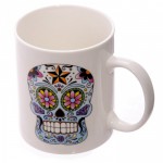 JOUR DES MORTS MEXICAINS Mug 3 cranes colors par LAUREN BILLINGHAM