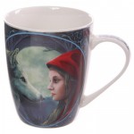 Mug Chaperon rouge et loup sous la pleine lune par Lisa Parker