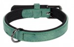 Collier pour chien avec doublure n�opr�ne XS / S 24-30cm 15mm vert