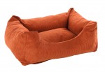 Coussin panier c�tel� Rectangle Cognac 80x67x22cm