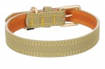 Collier pour chien Virginia en cuir L 43-53cm 25mm vert
