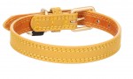 Collier pour chien Virginia en cuir L 43-53cm 25mm jaune