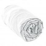 Drap housse en viscose 180 x 200 cm Salome blanc