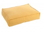 Coussin panier en textile 100 x 70 x 18 cm Jaune