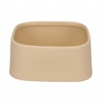 Gamelle carr�e Zara en c�ramique pour chien 900 ml beige