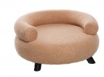 Fauteuil pour chien ou chat Bouclette beige 62 x 62 x 28 cm