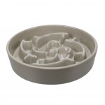 Gamelle ronde anti glouton pour chien Sena taupe