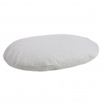 Coussin ovale d�houssable pour chien 76 x 100 cm gris clair